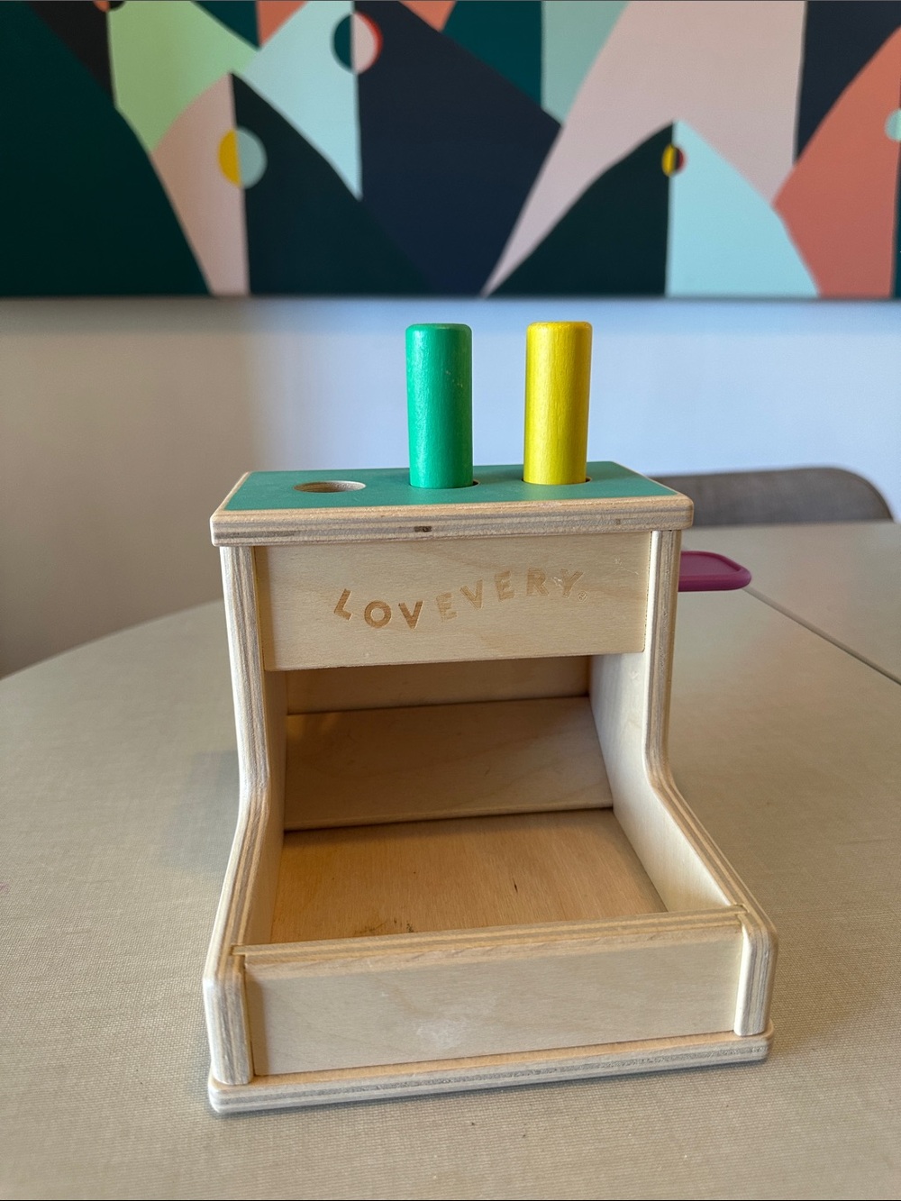 Lovevery Wooden Peg Drop Box - 2 pegs only